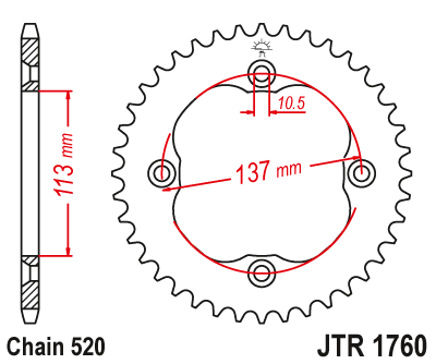 JT SPROCKETS JTR1760.36 (450936jt)